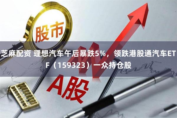 芝麻配资 理想汽车午后暴跌5%，领跌港股通汽车ETF（159323）一众持仓股