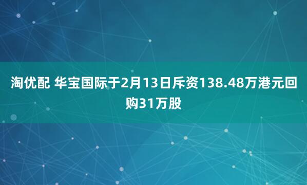 淘优配 华宝国际于2月13日斥资138.48万港元回购31万股